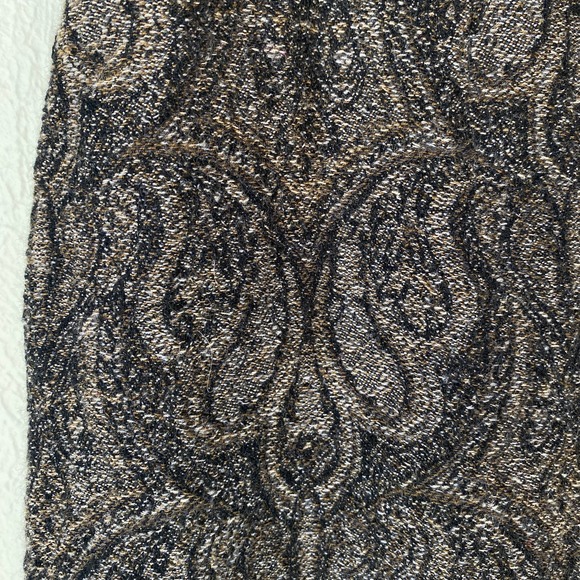Vintage Talbots 100% Wool Skirt with Paisley Pattern and Fringe Hem Size 12 - Picture 3 of 8